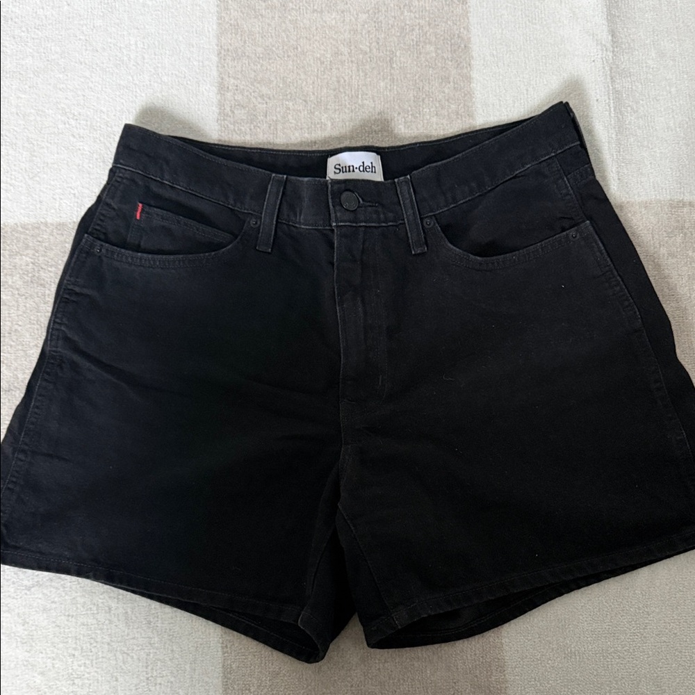 Aritzia Black Denim Shorts
